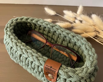 Oval Crochet Basket | Glasses rack | Glasses case | Key basket | Gift idea | Utensilo | basket | hallway | Hall | Order helper | basket
