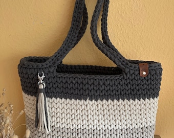 Bolsa grande de crochê | Bolsa de ombro | Sacola de compras | Ideia para presente | Bolsa de mão | Bolsa de crochê | Sacola de mercado | Bolsa com alças | Bolsa de praia