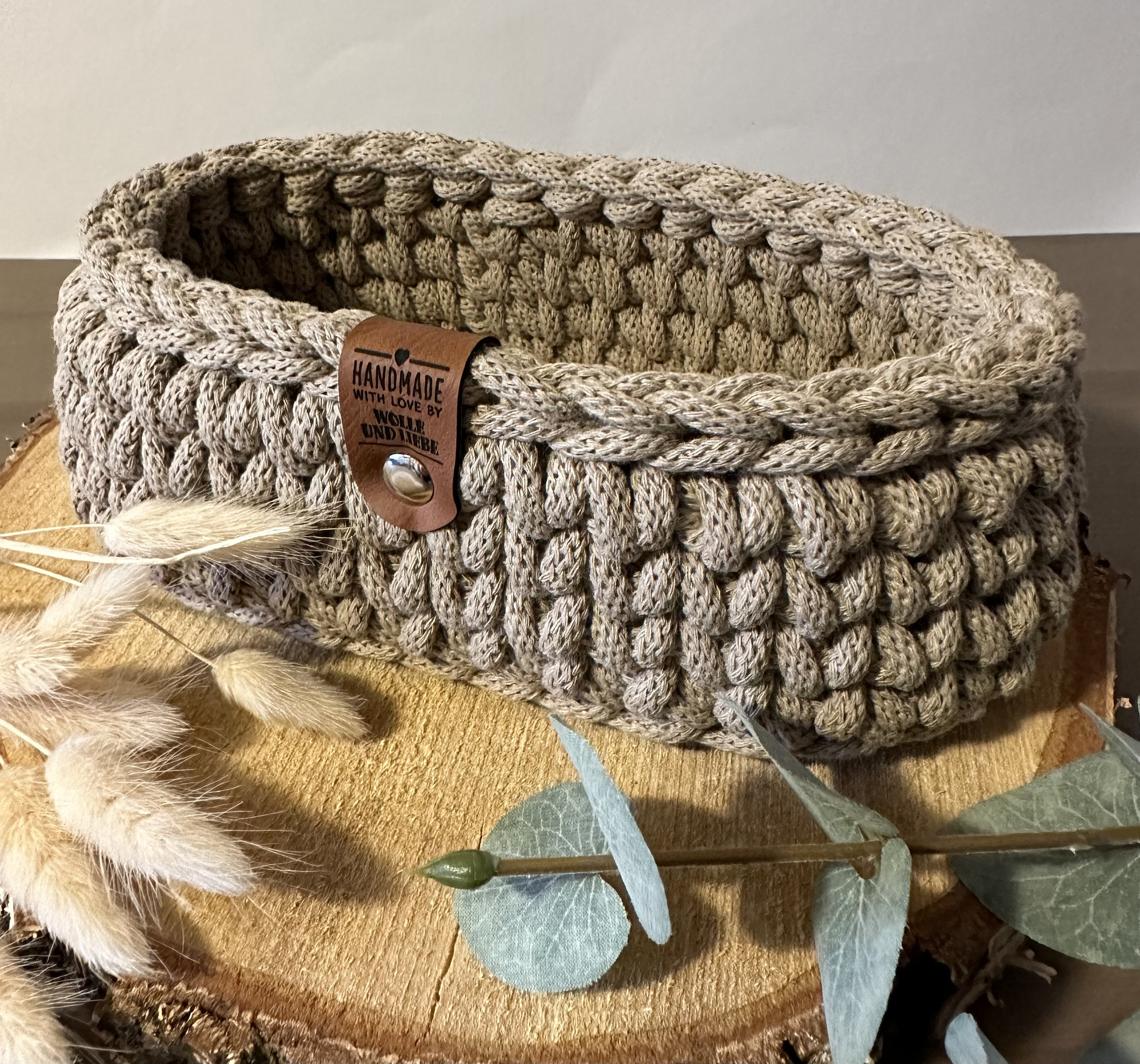 Set Di 6 Basi Per Cestini All'Uncinetto In Legno Naturale – ROTKUSZ, Ovale 10x20 Cm
