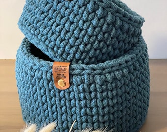 Modern crochet basket gift idea storage basket utensil basket baskets design
