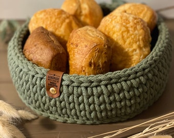 Modern bread basket bread basket kitchen helper crochet basket gift idea storage basket utensil basket baskets dining table