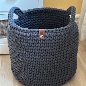 XXL basket | modern crochet basket | with handle | gift idea | storage basket utensil basket baskets design