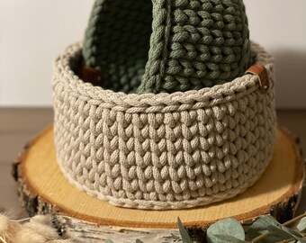 Modern crochet basket gift idea storage basket utensil basket baskets design