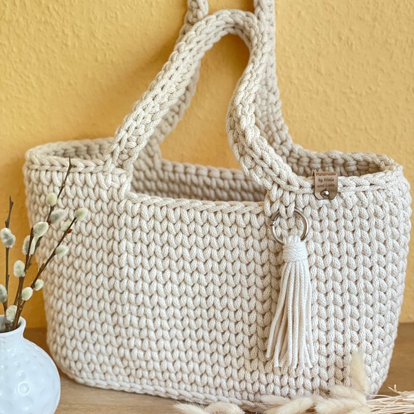 Crocheted bag | Shoulder bag | Shopper | Gift idea | Handle bag | Crochet bag | Large selection of colors | Bag with handle | Beach bag