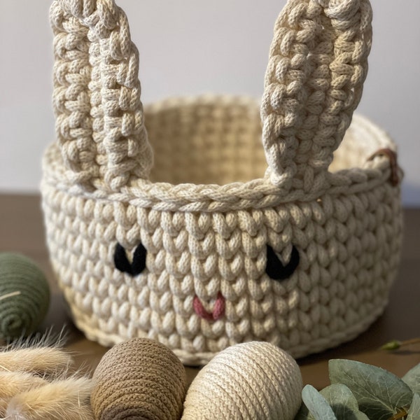 Bunny basket | Basket bunny | Easter basket | Crochet basket | Bunny basket | Easter | Easter decoration | Easter basket | crocheted