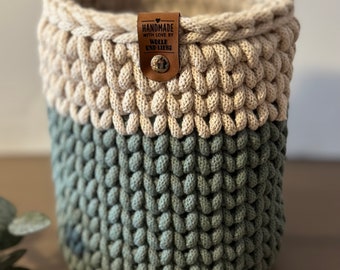 Tall basket | crocheted | kitchen utensils | basket | storage basket | crocheted basket | utensil holder | tall basket | bathroom | kitchen