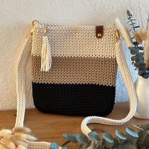 Tasche gehäkelt | Umhängetasche | Boho | Geschenkidee | Häkeltasche | große Farbauswahl | Cross Body Bag | Sommertasche | Frauen Handtasche