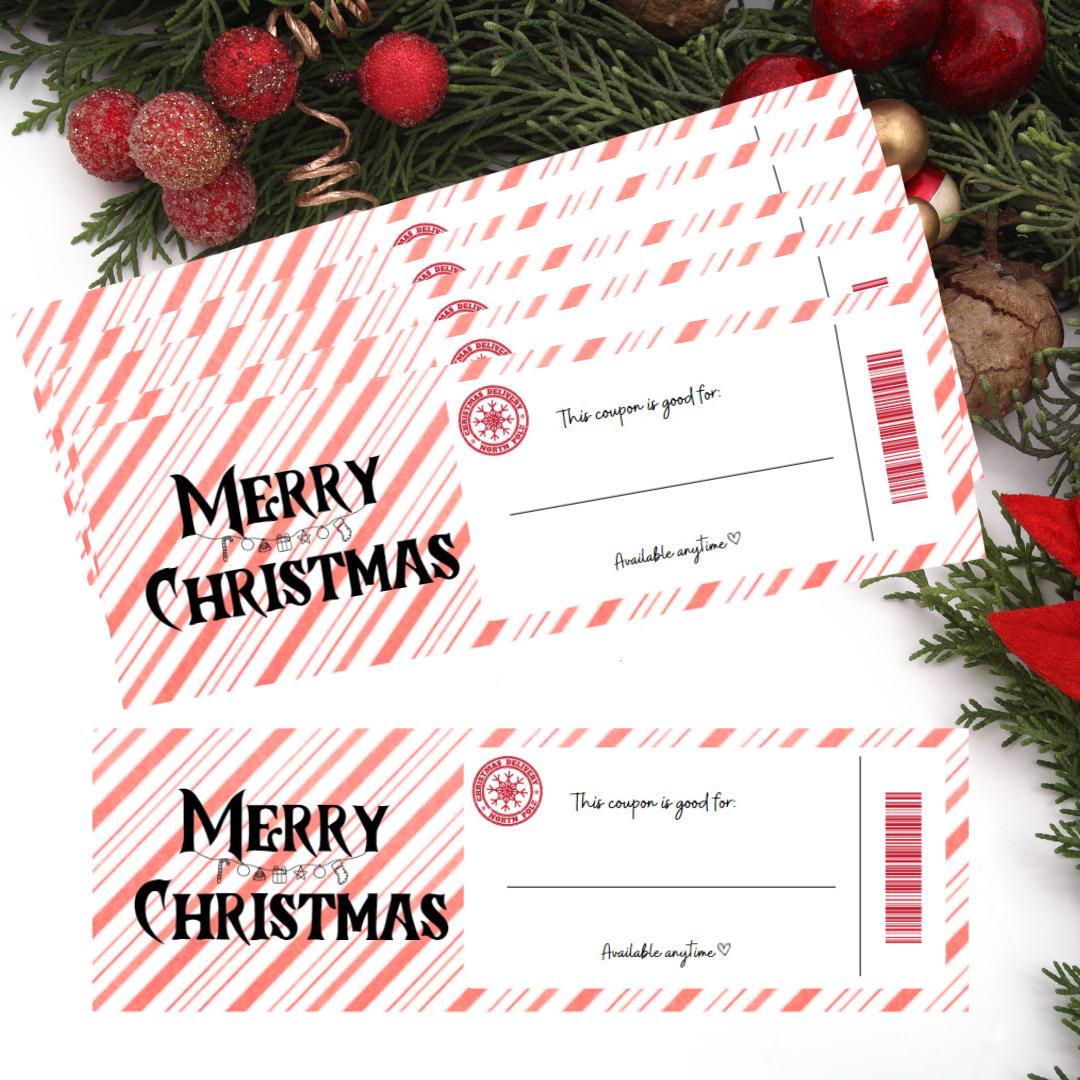 Christmas Coupon, Fill in the Blank Coupon, Digital Gift, Childcare ...