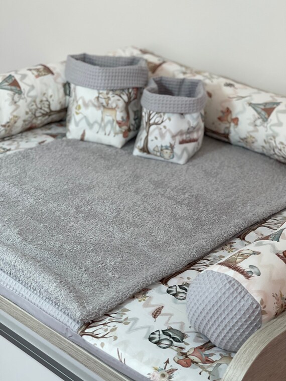 Changing mat Changing table mat made of cotton with extra soft inlet 5 cm high waffle pellique
