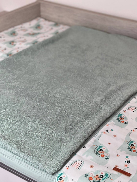 Changing mat Changing table mat made of cotton with extra soft inlet 5 cm high waffle pellique