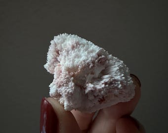 Mordenite with Hematite | Soft Pink Needle Crystal Cluster | Delicate Mineral Specimen