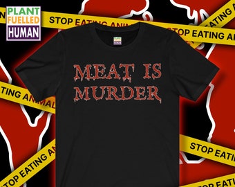 Meat Is Murder Vegan Graphic TShirt, Vegan, Animal Liberation Vegan Graphic Shirt, Vegan T Shirt, Dripping Blood Vegan TShirt, Vegan Clothes