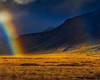 Iceland Rainbow Canvas Print | Iceland Photography | Landscape Print | Photo Art | Canvas Wall Art | Iceland Landscape