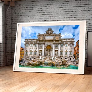 Rome Italy Print, Trevi Fountain Photo, Italy Photography, Photo Art, Canvas Wall Art, Rome Fountain, Anniversary Gift, Travel