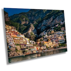 Positano Italy Beach, Italy Photography, Amalfi Coast, Canvas Wall Art, Positano Photo, Italian Home Decor, Summer in Italy, Sunrise