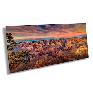 Grand Canyon Sunset Photography, Landscape Canvas Print, Travel Art, Wall decor, South Rim Desert, Arizona Park, Red Rocks
