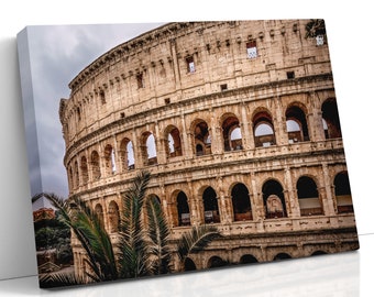 Rome Italy Colosseum Travel Print, Colosseum Art, Landmark Coordinates, Minimalist Rome Wall Art, Rome Wall Poster Gift, Italy Art Print
