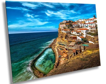 Portugal Travel Wall Art, Ocean View Beach Scene Print, Sintra Coastline Photography, Landscape Decor