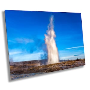 Iceland Strokkur Geyser, Iceland Photography, Landscape Image, Photo Art, Canvas Wall Art, Reykjavik Art, Nature Art, Golden Circle