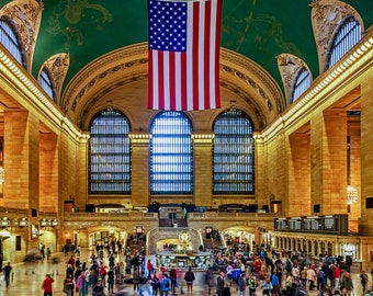 Grand Central Terminal on Canvas | Photo Art | Train Terminal Canvas Print | New York Photography | Canvas Wall Art