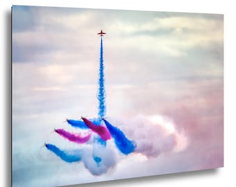 Red Arrows Airshow Print, Aviation Wall Art, Pilot Gift