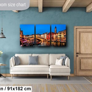 Rialto Bridge Print, Venice Wall Art, Italy Travel Decor, Grand Canal Canvas, Venetian Landmark image 13