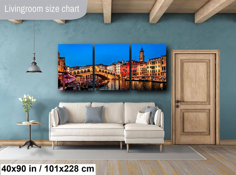 Rialto Bridge Print, Venice Wall Art, Italy Travel Decor, Grand Canal Canvas, Venetian Landmark image 8