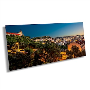 Lisbon Wall Art, Portugal Photography, Lisbon Art, Wall Canvas Print, Gift, Night Photography, Travel Photography, Alfama, St Jorge Castle