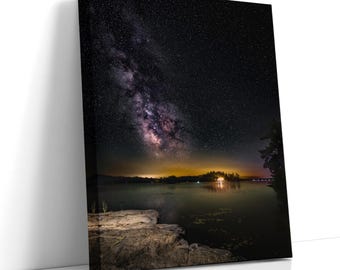 Milky Way Photography Print: Celestial Night Sky Landscape, Galaxy Art