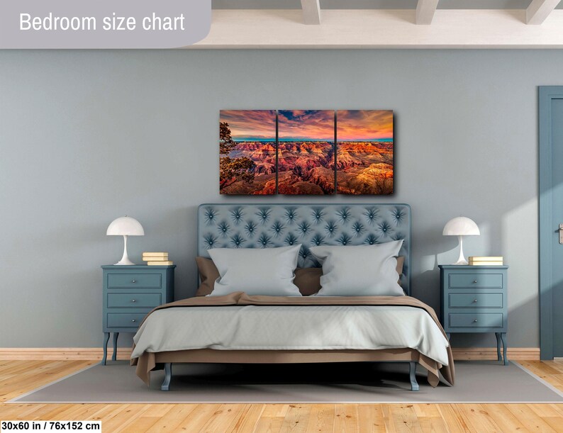 Grand Canyon Print, Sunset Red Rocks, Landscape Canvas Wall Art, Arizona Desert Nature Photography image 12