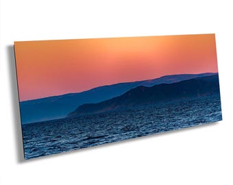 Pastel Pink Sunset Print, Ocean Landscape Wall Art, Minimalist Coastal Decor, Calm Nature Photography
