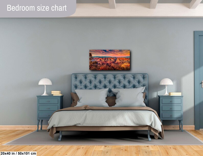 Grand Canyon Print, Sunset Red Rocks, Landscape Canvas Wall Art, Arizona Desert Nature Photography image 10