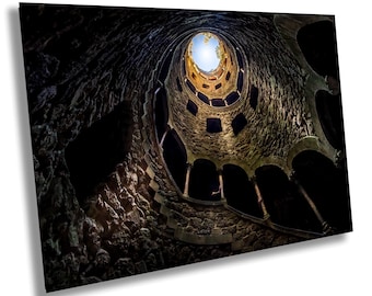 Initiation Well Canvas, Sintra Photography, Portugal Print, Quinta da Regaleira, Travel Art, Templars, Portugal Wall Art, Fine Art Photo