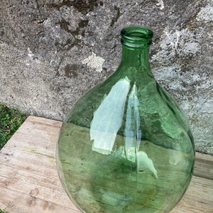 Dame-jeanne 54 litres italien vase en verre vert clair 66cm dame-jeanne XXL décoration bouteille de vin vintage dame-jeanne image 3