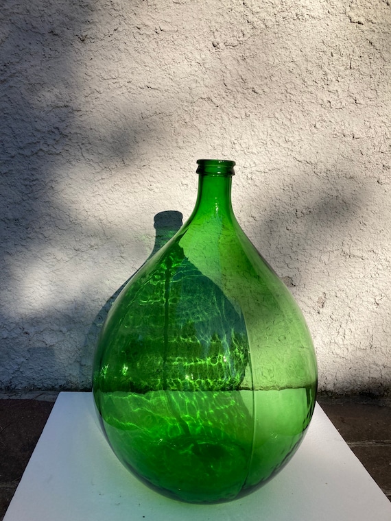 Demijohn 54 Liter Glass Jar - Green - 54 Liters - Large - Decor