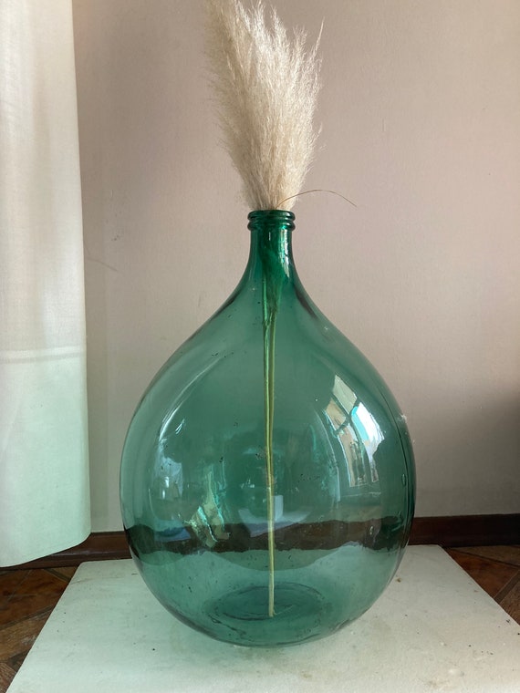 Damigiana 54 litri vaso di vetro damigiane 66cm XXL colore verde acqua blu  vasi di vetro -  Polska