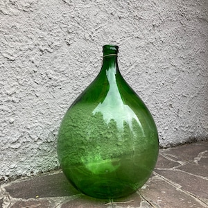 Demijohn 54 liter glass vase green Italian large decor design Vintage wine bottle 54l XXL outdoor decoration image 6