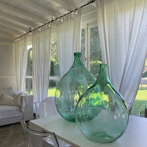 Demijohns 54 liters Italian - light green glass jar 66 cm demijohns Vintage wine bottle XXL decoration demijohn