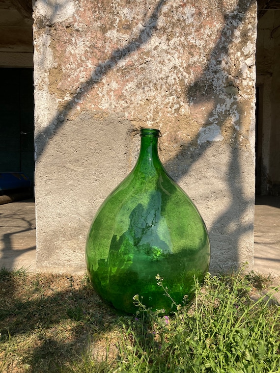 Demijohn 54 Liter Glass Jar - Green - 54 Liters - Large - Decor