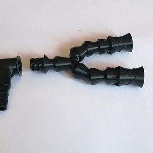 Dual 1/2-Zoll-Random-Flow Eduktor/Generator mit 1/2-Zoll Schott für DIY-Aquarium