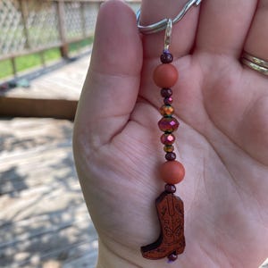 Cowboy boot western keychain