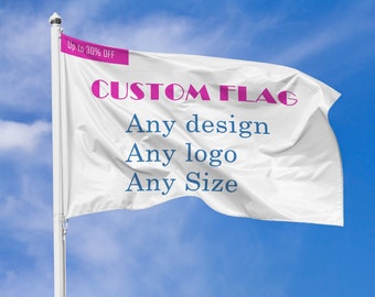Customize Your Own Flag, Any Size Personalized Flags Garden Yard Flag, Custom Your Own logo Text Or Image Single/Double Sided Banners