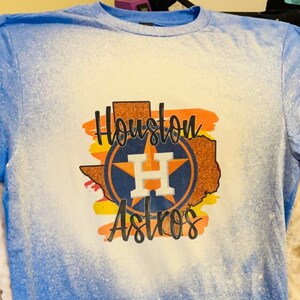 Astros Cheetah Print Shirt Houston Astros Baseball Bleached Shirt Unisex  Leopard
