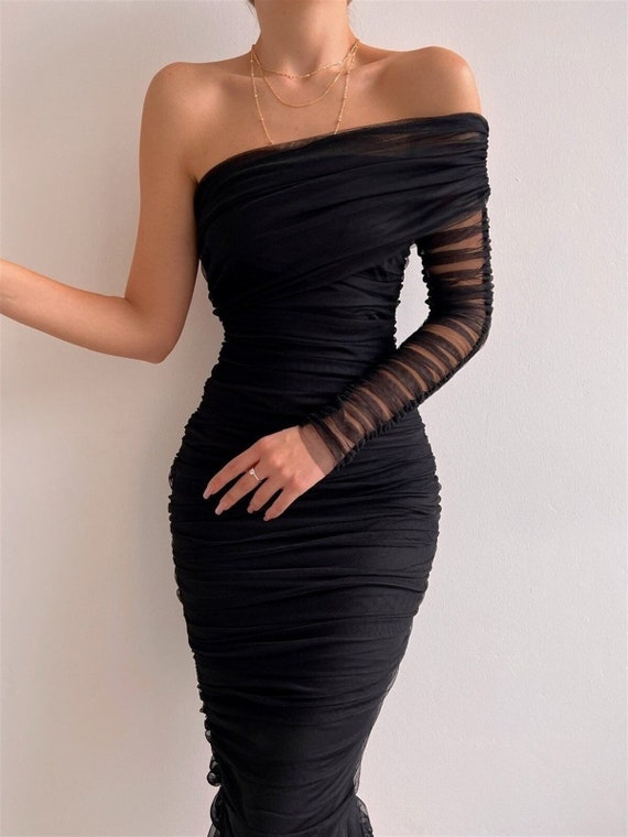 black cocktail dress for wedding