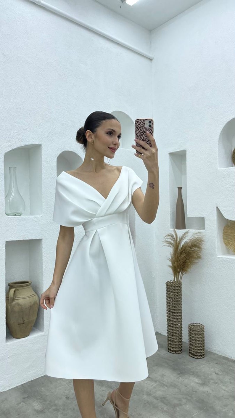 Bridal Shower Dress Courthouse Wedding Dress Elopement Etsy