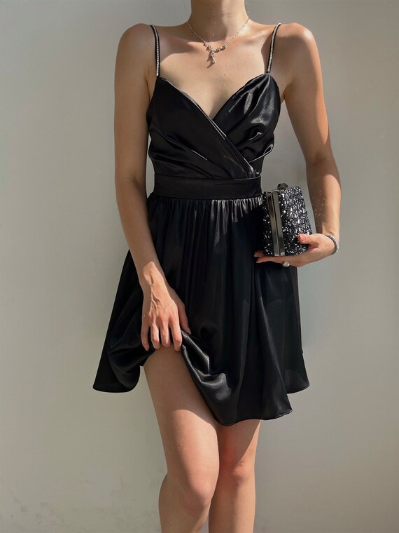 15+ Black Satin Short Dress