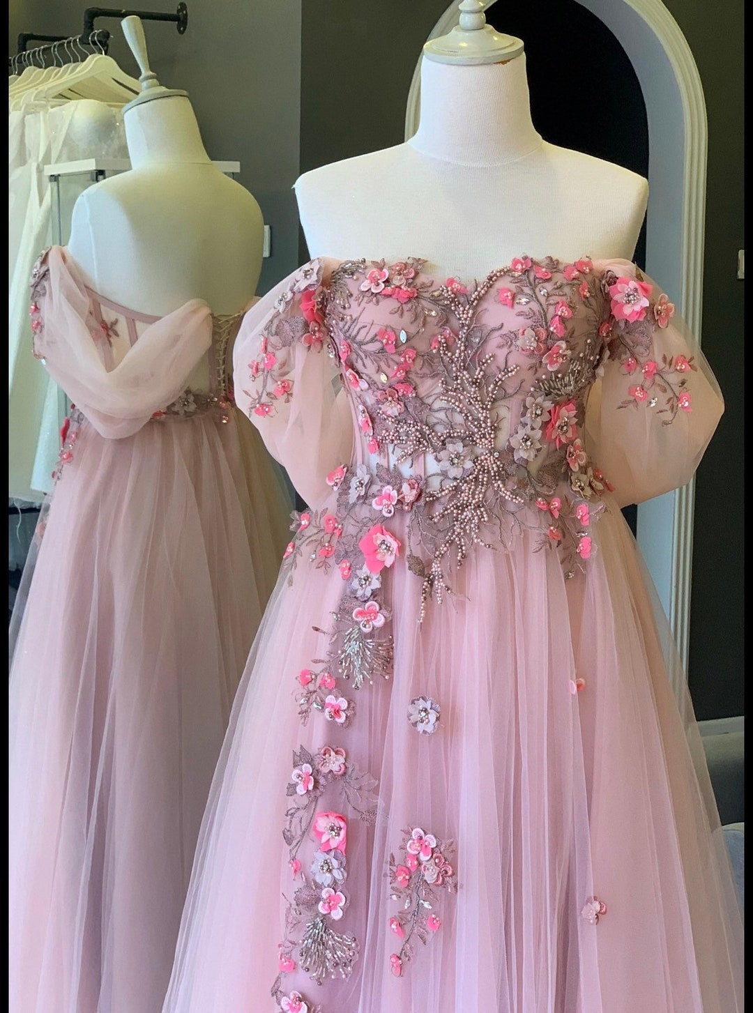 Fairy Corset Dress Prom Tulle Dress Flower Applique Dress Etsy fairy-corset-dress-prom-tulle-dress-flower-applique-dress-etsy