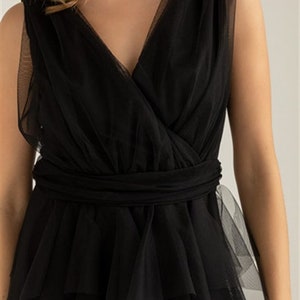 Empire Waist Fairy Prom Dress Black Tulle Maxi Dress Cocktail - Etsy