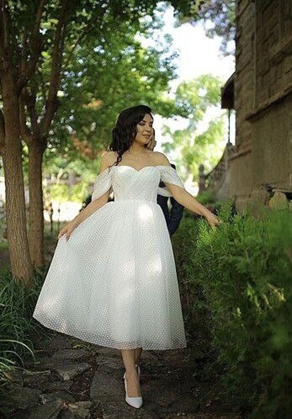 white elopement dress