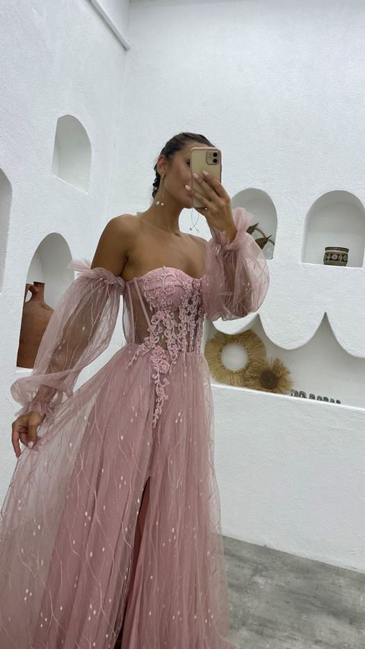 Corset Prom Pink Dress, Fairy Prom Dress, Fantasy Dress, Ball Gown, Tulle  Wedding Dress With Ruffles -  Canada
